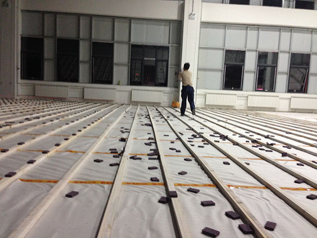 北京大興棗園天健廣場健身房木地板案例