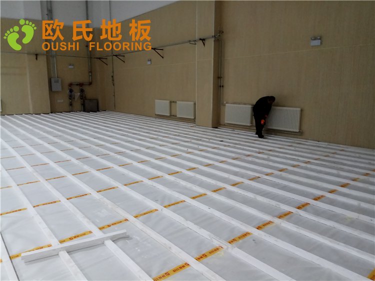 北京門頭溝上悅居配套中學(xué)籃球館木地板