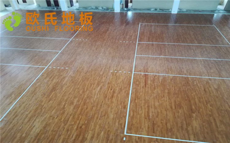 重慶忠縣中學(xué)籃球排球場木地板案例