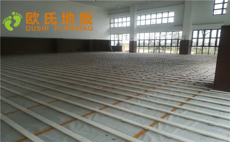 安徽懷寧室內籃球館木地板案例