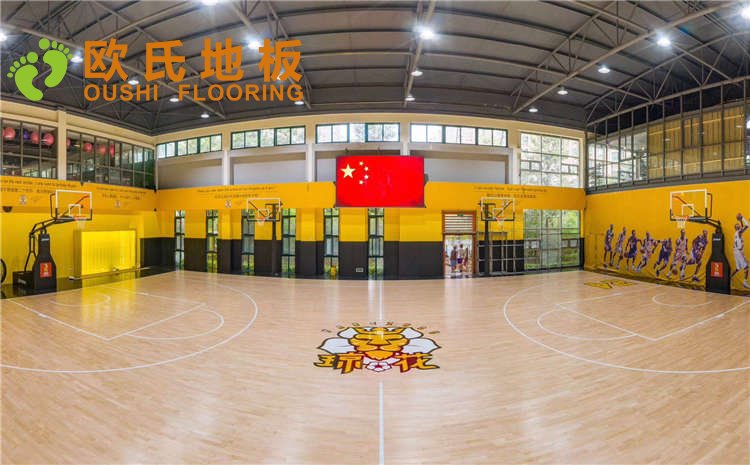 江蘇揚(yáng)州海蘭德瓊花籃球館木地板圖片