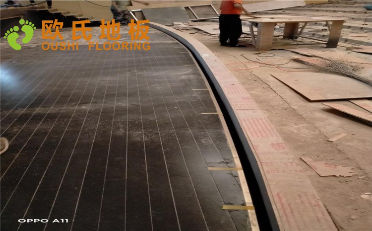 河北廊坊益田同文學(xué)校舞臺(tái)木地板項(xiàng)目-歐氏實(shí)木運(yùn)動(dòng)地板